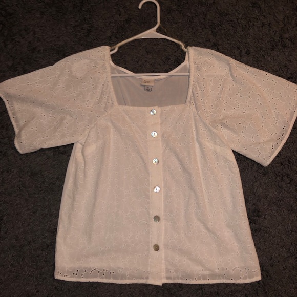 a new day Tops - A New Day, XS, Cottage Core, white lacy top